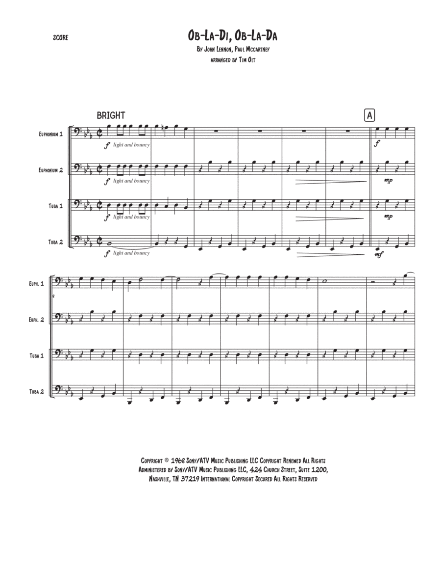 Ob-la-di, Ob-la-da (arr. Tim Olt)