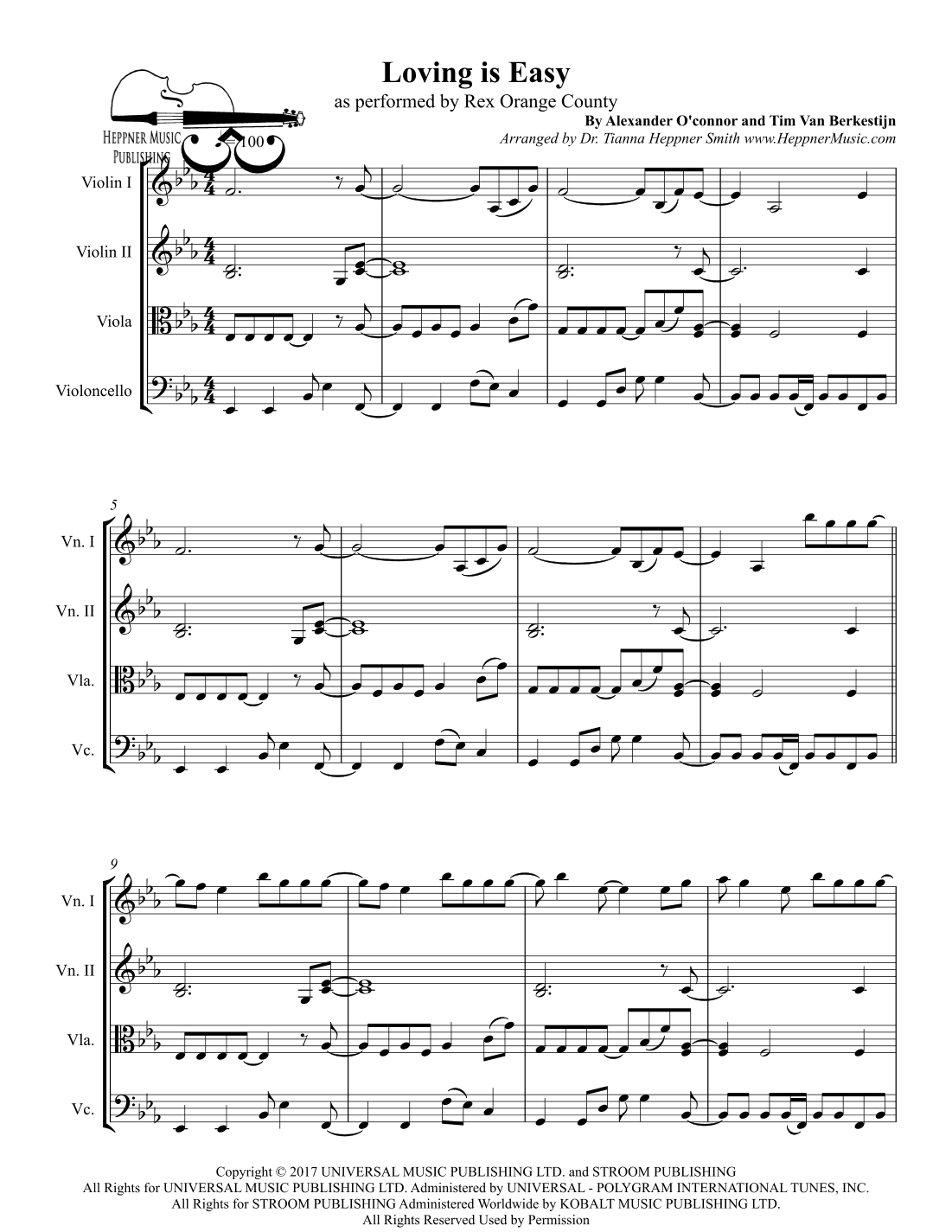 Loving Is Easy (arr. Dr. Tianna Heppner Smith www.HeppnerMusic.com)