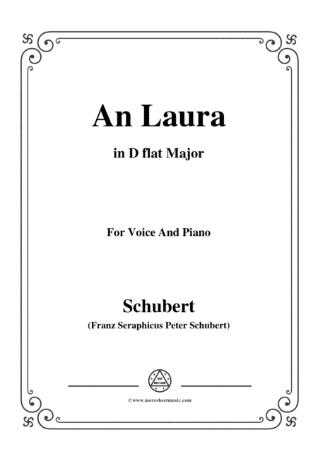 Schubert-An Laura,in D flat Major,for Voice&Piano (arr. MSM)