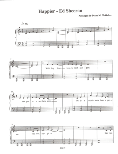 Happier (arr. Diane M. McGahee)