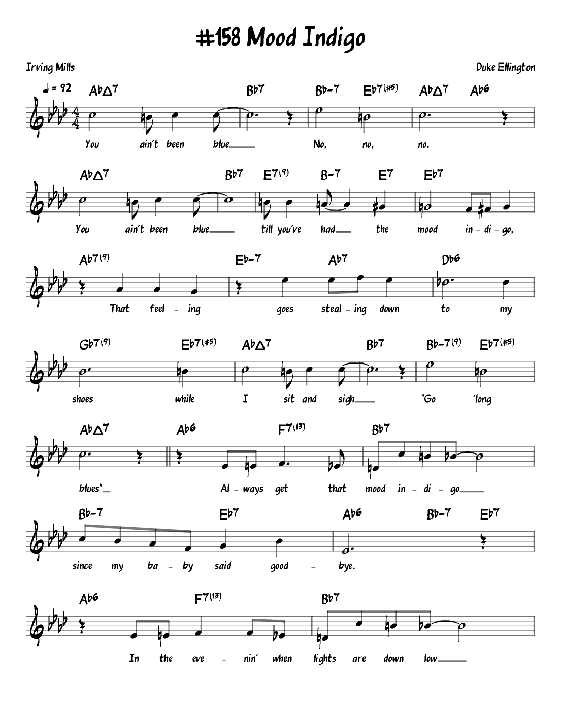 Mood Indigo (arr. John Fries)