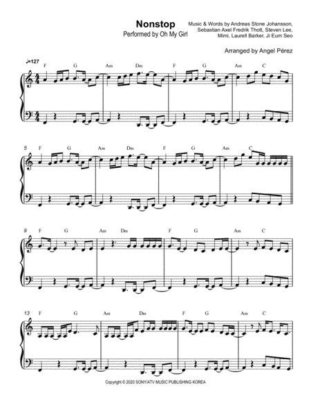 Sal Zag Seol Res Eo (nonstop) (arr. Angel Pérez)