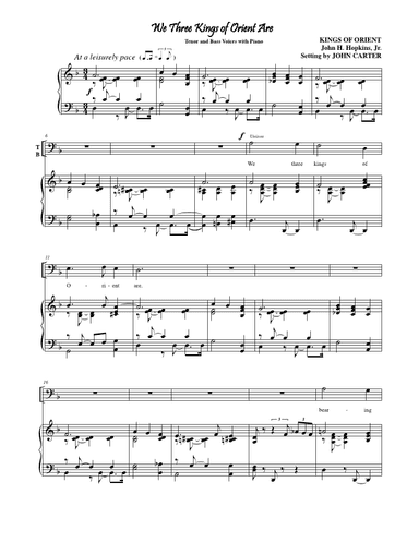 "We Three Kings" (arr. John E. Carter)