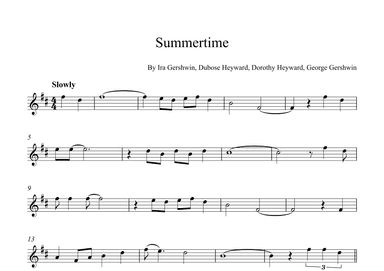 Summertime (arr. Alex Nunes Rodrigues)