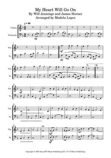My Heart Will Go On (love Theme From 'titanic') (arr. Madelu Lopes)