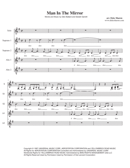 Man In The Mirror (arr. Deke Sharon)