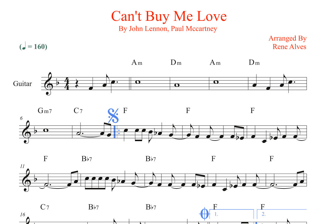Can't Buy Me Love (arr. Rene Alves)