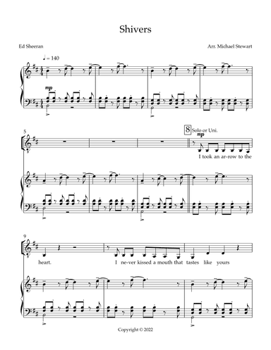 Shivers (arr. Michael Stewart)