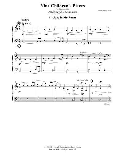 Nine Children's Pieces (free bass accordion)