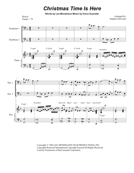 Christmas Time Is Here (arr. Stephen DeCesare)