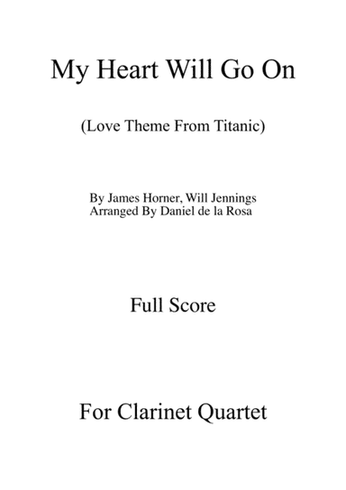 My Heart Will Go On (love Theme From 'titanic') (arr. Daniel de la Rosa Oliva)