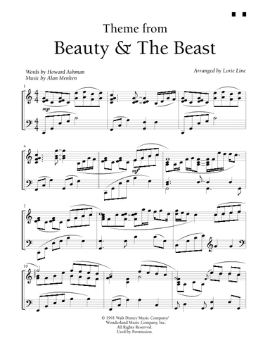 Beauty And The Beast (arr. Lorie Line)