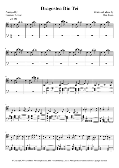 Dragostea Din Tei (arr. Eskander Aceval)