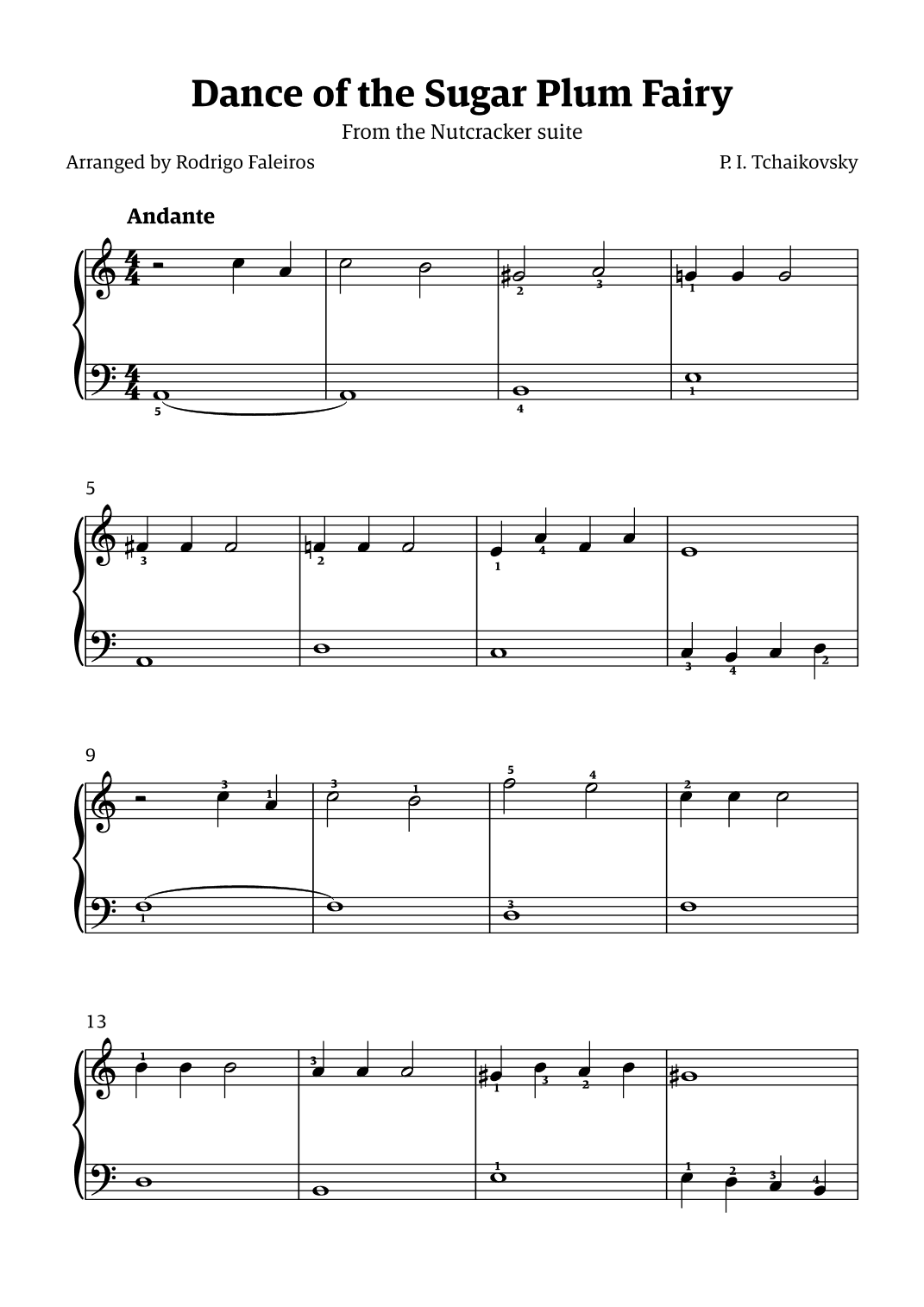 Sugar Plum Fairy theme (arr. Rodrigo Faleiros)