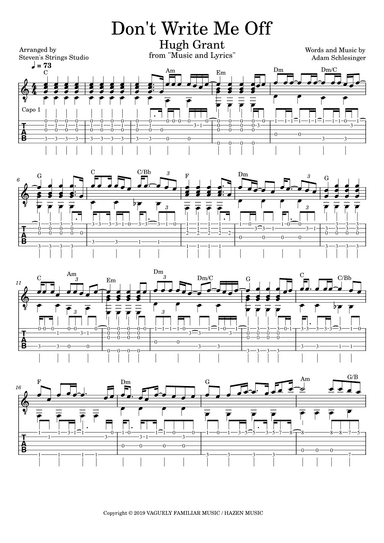 Don't Write Me Off (arr. Steven's Strings Studio)