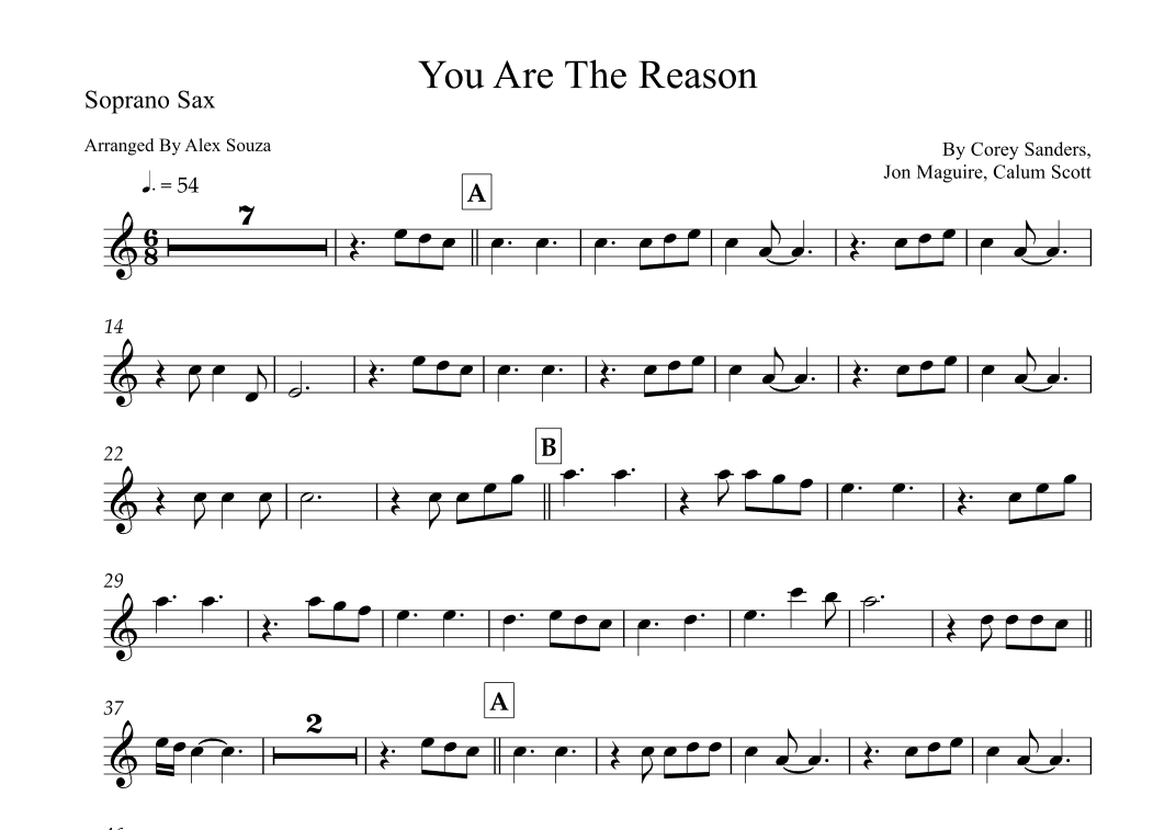 You Are The Reason (arr. Alex Souza)