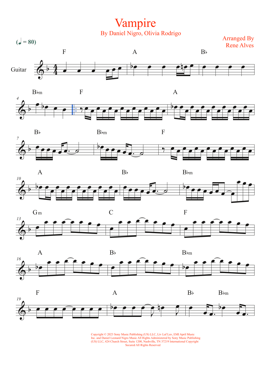 Vampire (arr. Rene Alves)