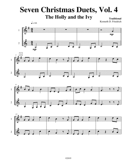 Seven Christmas Duets, Vol. 4 (arr. Kenneth D. Friedrich)