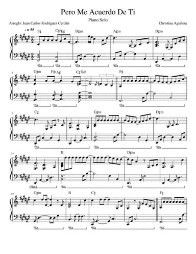 Pero Me Acuerdo De Ti (arr. Juan Carlos Rodriguez Cerdan)