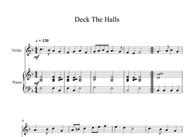 Deck The Halls (Violin + Piano) (arr. Digital Book Music)