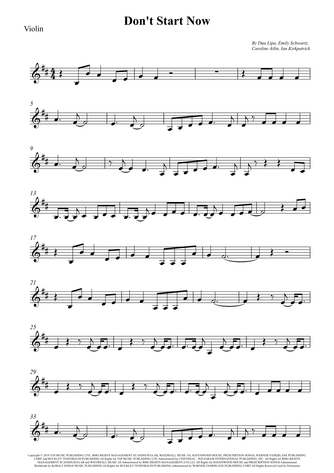 Don't Start Now (arr. Wesley S. SIlva)