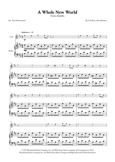 A Whole New World (arr. Tom Drummond)