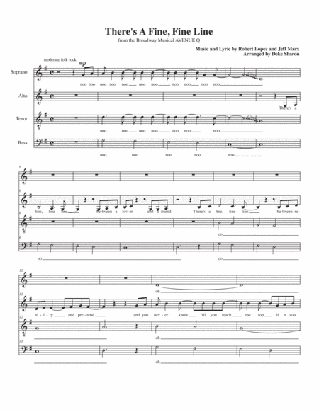 There's A Fine, Fine Line (arr. Deke Sharon)