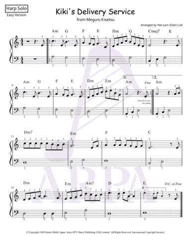 Kiki's Delivery Service (on A Clear Day) (arr. Yee Lam (Elam) LAI)