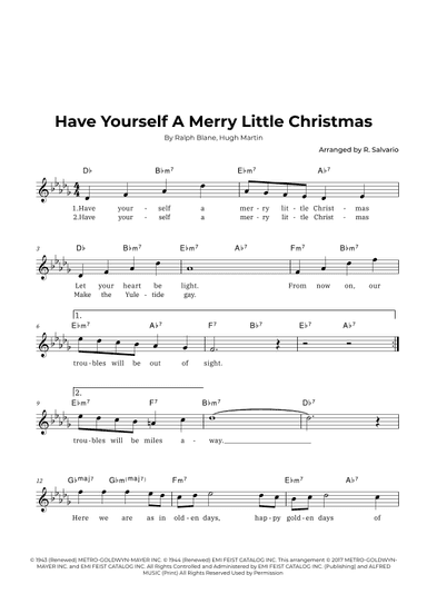 Have Yourself A Merry Little Christmas (arr. R. Salvario)