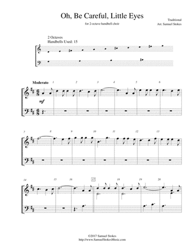 Oh, Be Careful, Little Eyes - for 2-octave handbell choir (arr. Samuel Stokes)