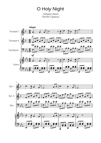 O Holy Night - Brass Trio w/ Piano (arr. Ygor Nunes)
