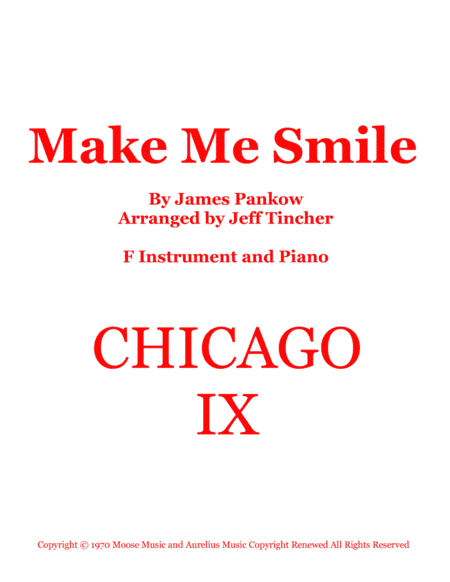 Make Me Smile (arr. Jeff Tincher)