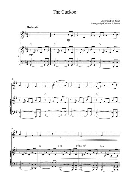 The Cuckoo (arr. Kaiserin Rebecca)