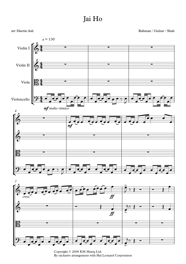 Jai Ho (arr. Martin Ash)