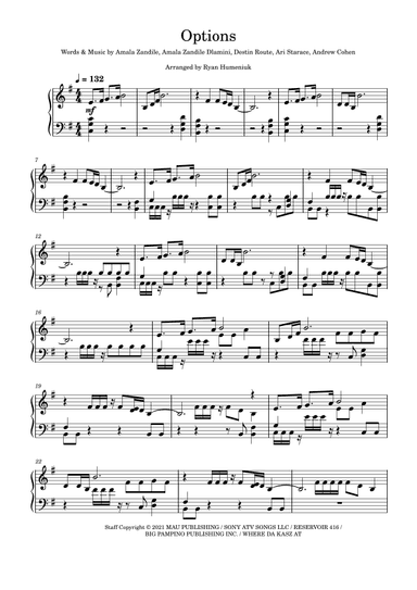 Options (arr. Ryan Humeniuk)