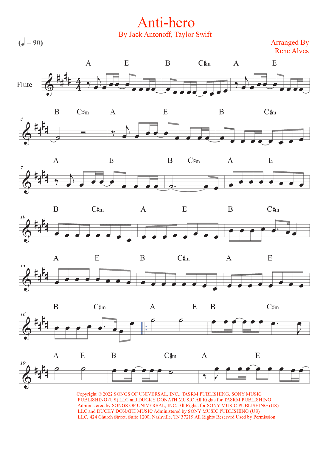 Anti-hero (arr. Rene Alves)