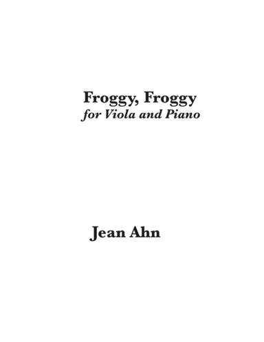 Froggy, Froggy for viola and piano, viola part