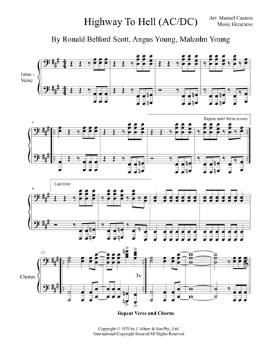 Highway To Hell (arr. Music Greatness)