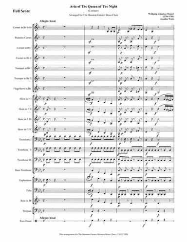 Aria of the Queen Greater Houston Brass Choir (arr. Jennifer Watts)
