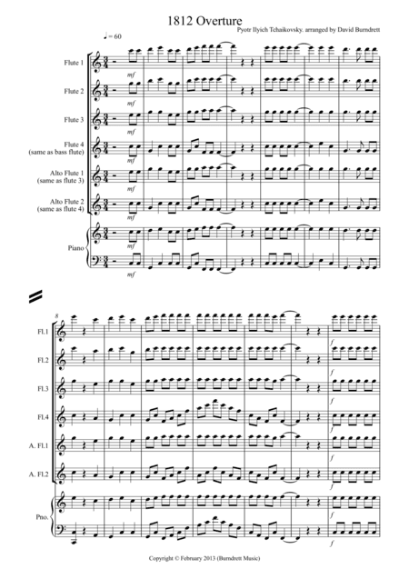 1812 Overture for Flute Quartet (arr. David Burndrett)