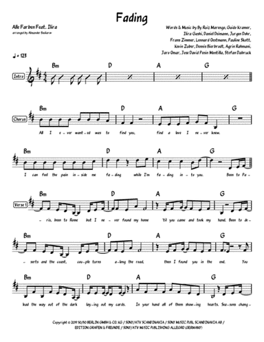 Fading - Alle Farben (arr. Alexander Badiarov)
