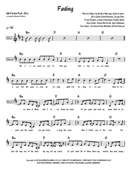 Fading - Alle Farben (arr. Alexander Badiarov)