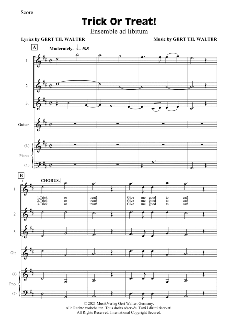 Trick Or Treat! - Score Only