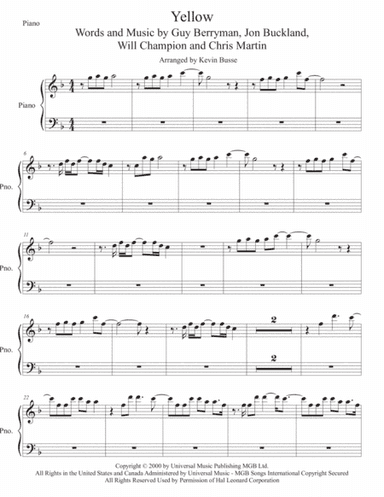 Yellow (arr. Kevin Busse)
