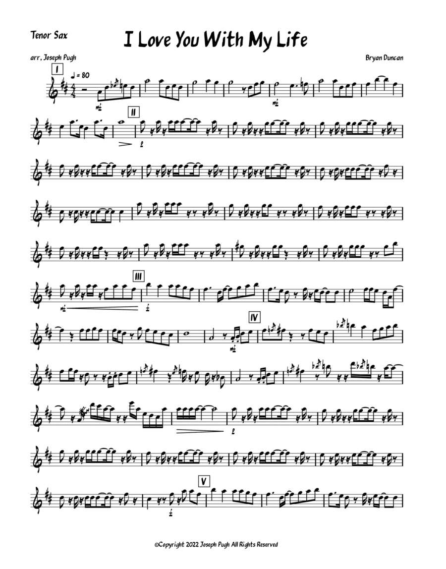 I Love You With My Life (arr. Joseph Pugh)