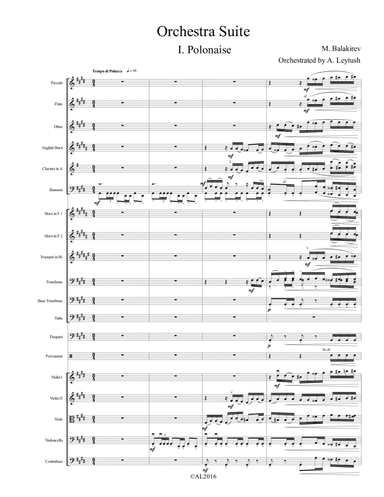 Mily Balakirev - Suite in D-flat major, 1. Polonaise 2. Chansonnette sans paroles 3.Scherzo, Orchest