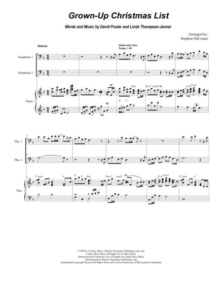Grown-Up Christmas List (arr. Stephen DeCesare)