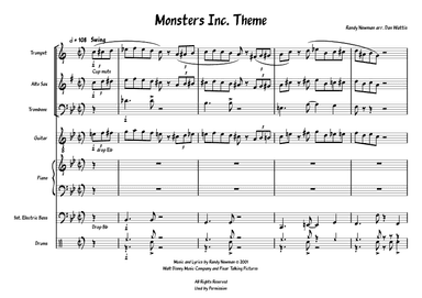 Monsters Inc. (arr. Dan Wattis)