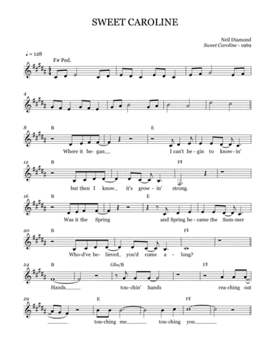 Sweet Caroline (arr. Brock Chart)