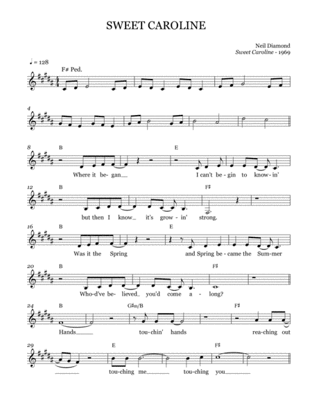 Sweet Caroline (arr. Brock Chart)